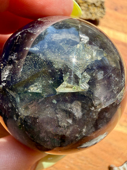 GALAXY FLUORITE (PYRITE + FLUORITE) SPHERE
