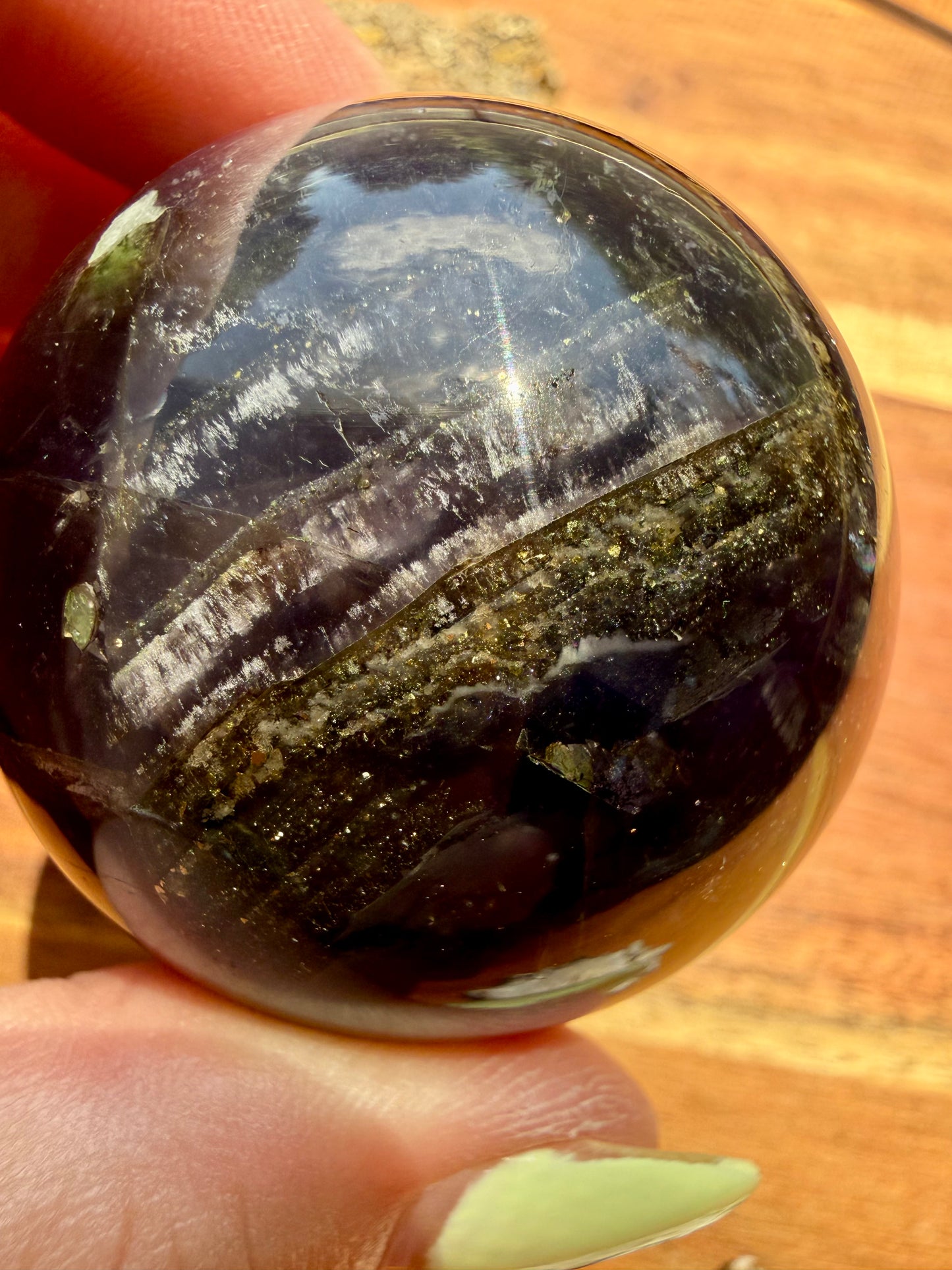 GALAXY FLUORITE (PYRITE + FLUORITE) SPHERE