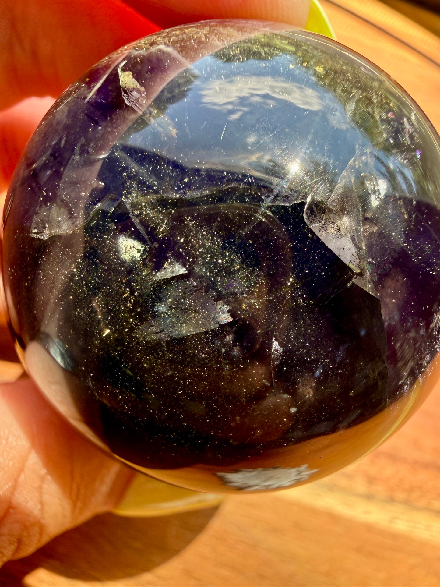 GALAXY FLUORITE (PYRITE + FLUORITE) SPHERE