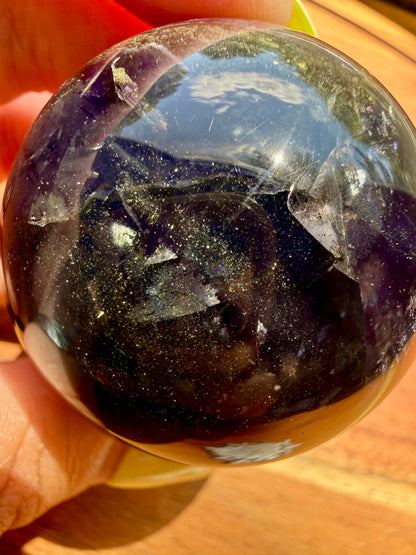 GALAXY FLUORITE (PYRITE + FLUORITE) SPHERE