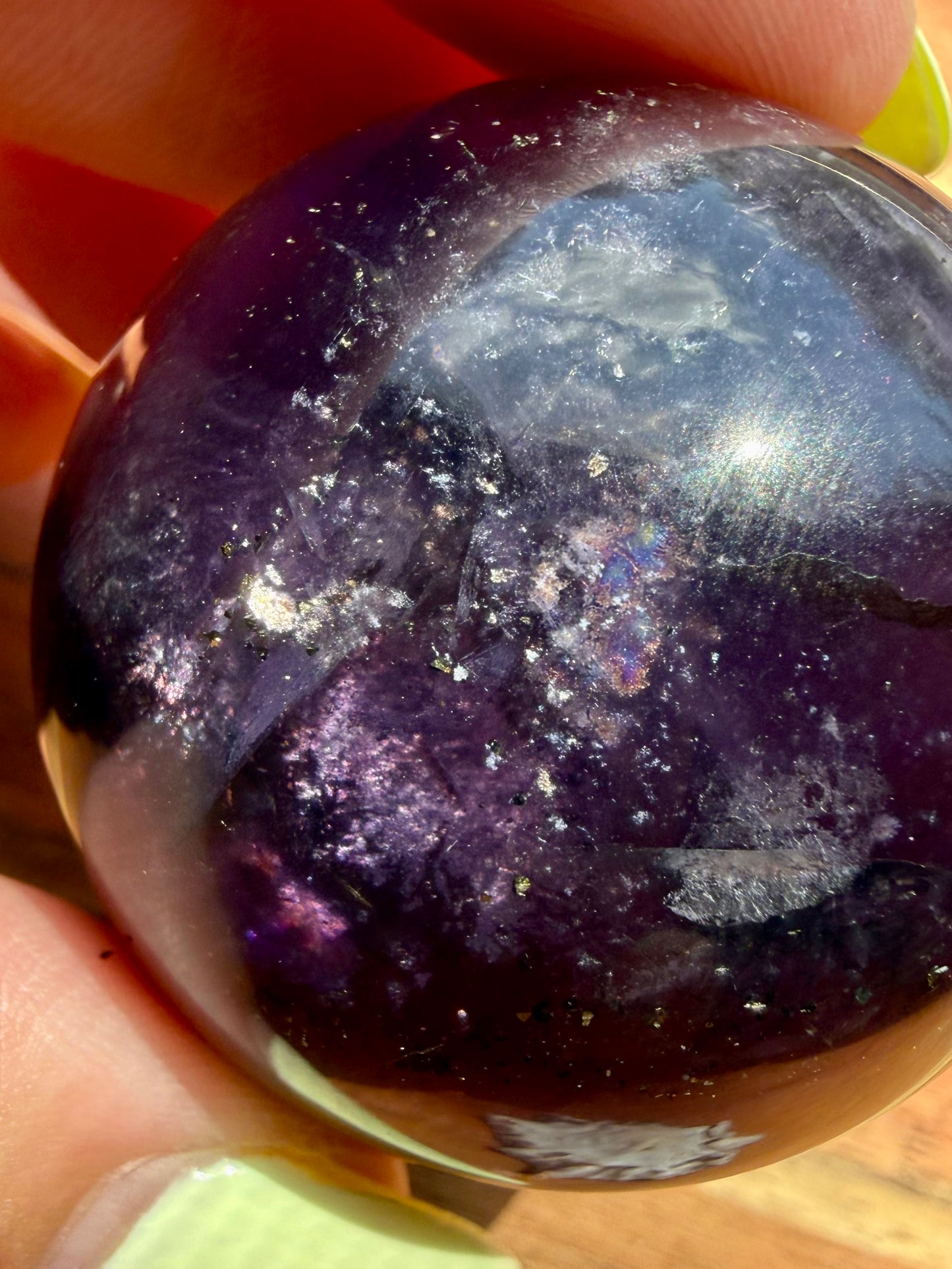 GALAXY FLUORITE (PYRITE + FLUORITE) SPHERE