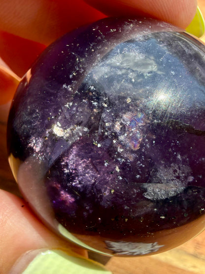 GALAXY FLUORITE (PYRITE + FLUORITE) SPHERE