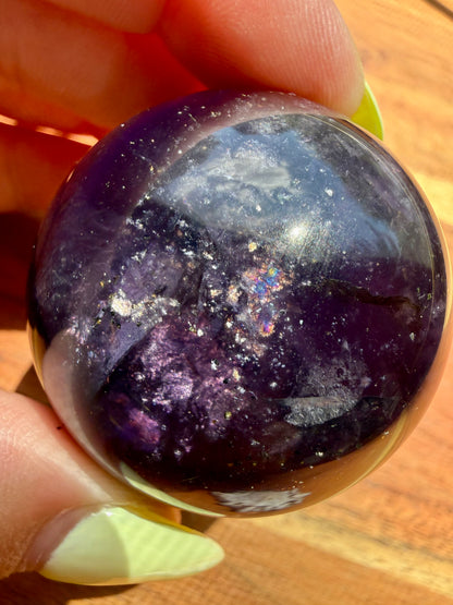 GALAXY FLUORITE (PYRITE + FLUORITE) SPHERE