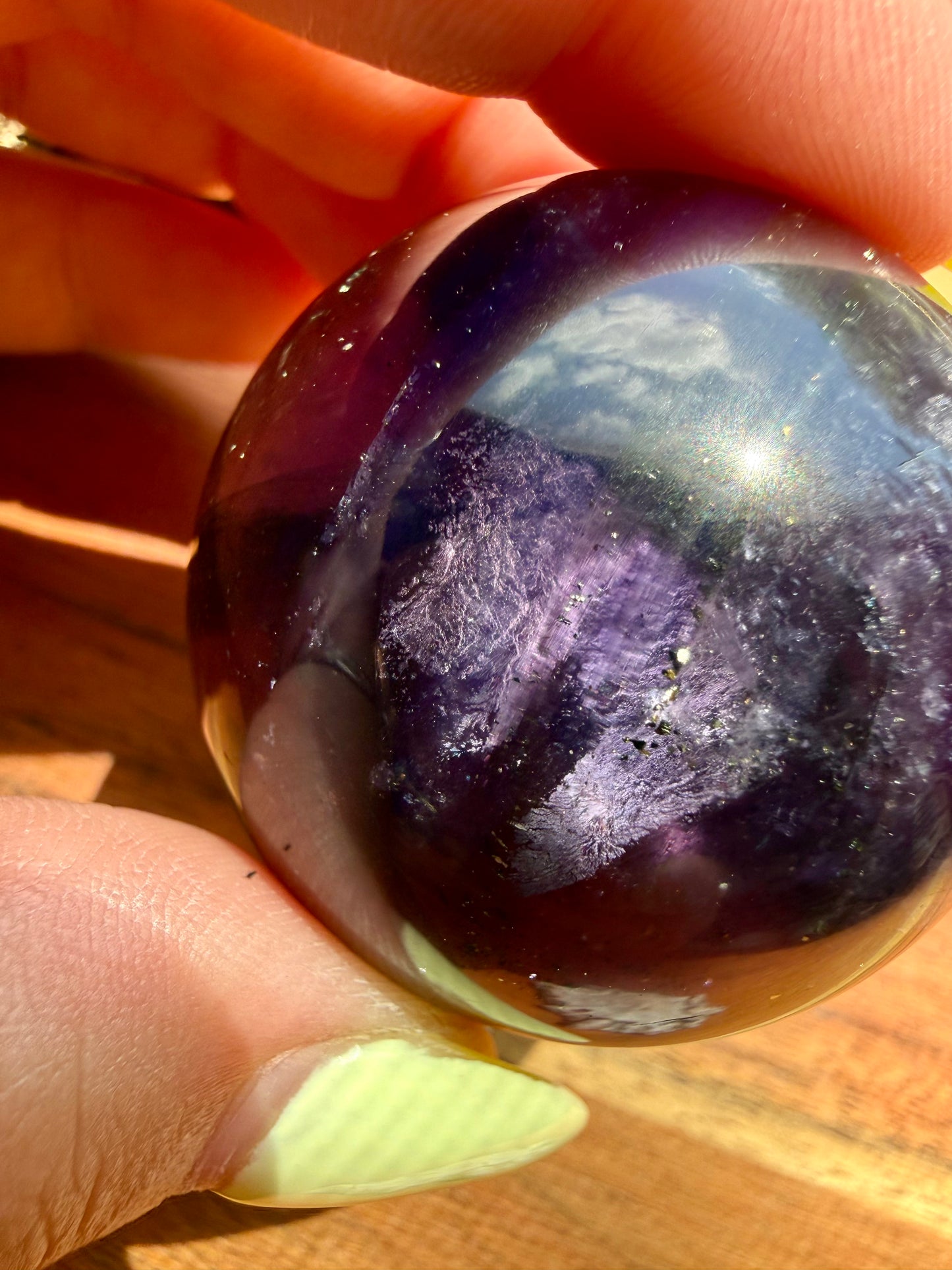 GALAXY FLUORITE (PYRITE + FLUORITE) SPHERE
