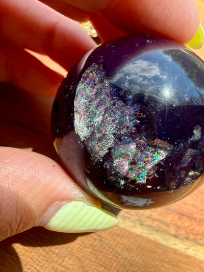 GALAXY FLUORITE (PYRITE + FLUORITE) SPHERE