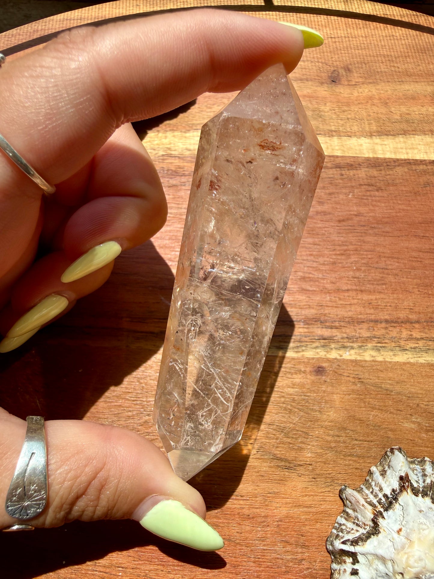 HIGH QUALITY PINK FIRE QUARTZ DT POINT