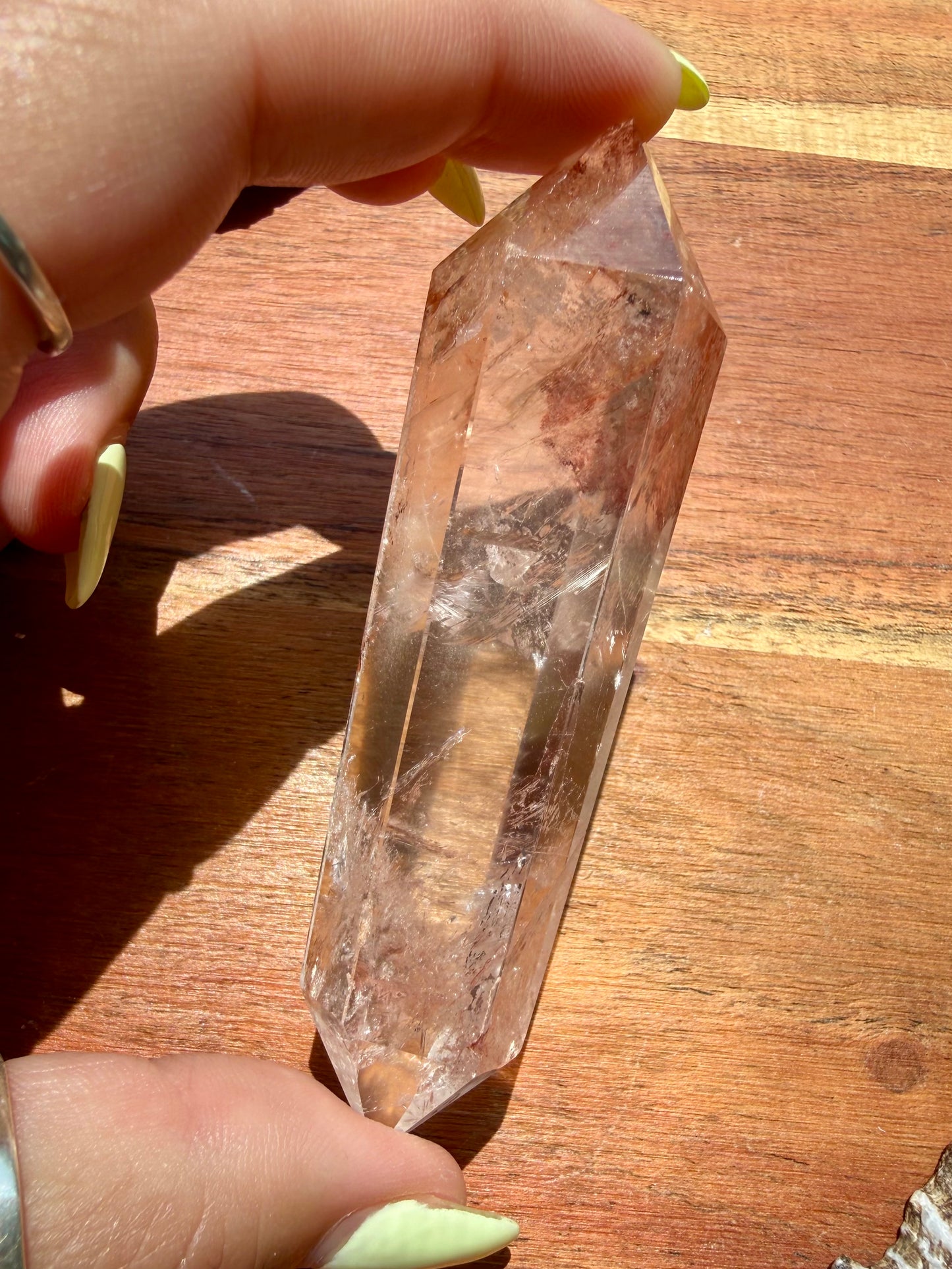 HIGH QUALITY PINK FIRE QUARTZ DT POINT