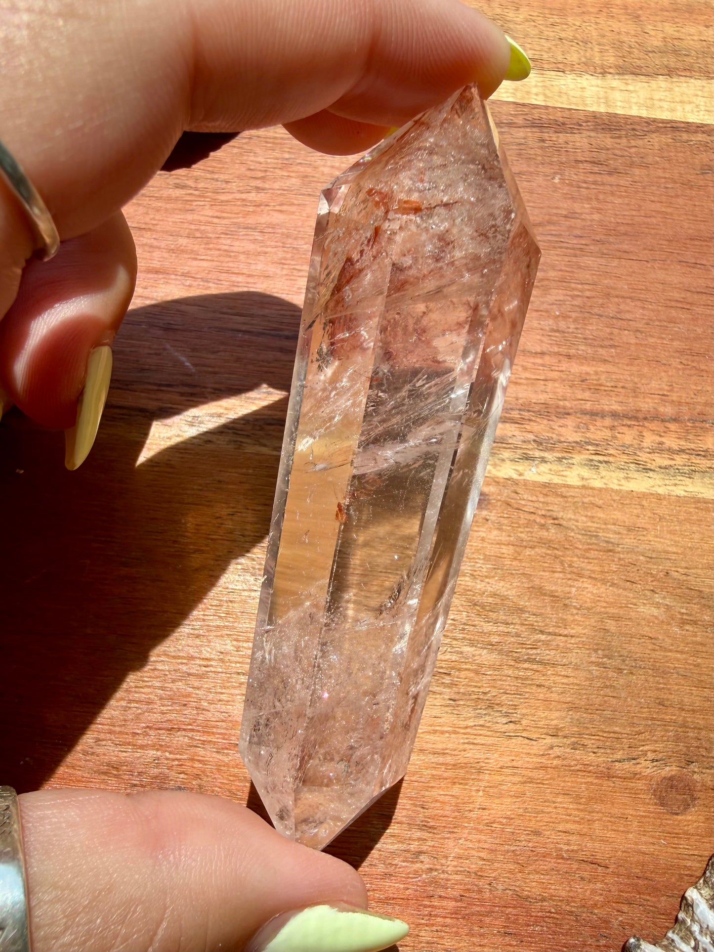 HIGH QUALITY PINK FIRE QUARTZ DT POINT