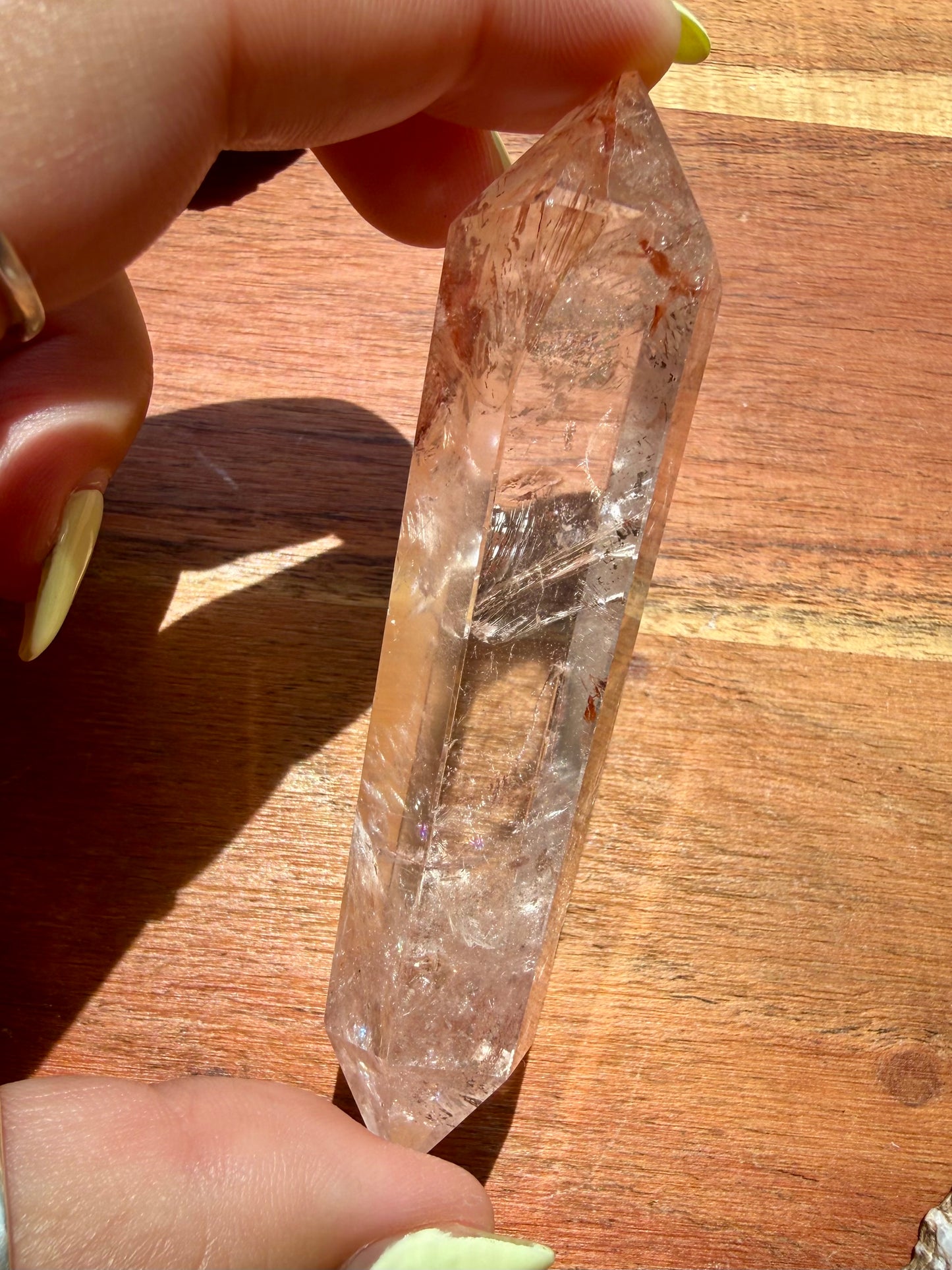 HIGH QUALITY PINK FIRE QUARTZ DT POINT
