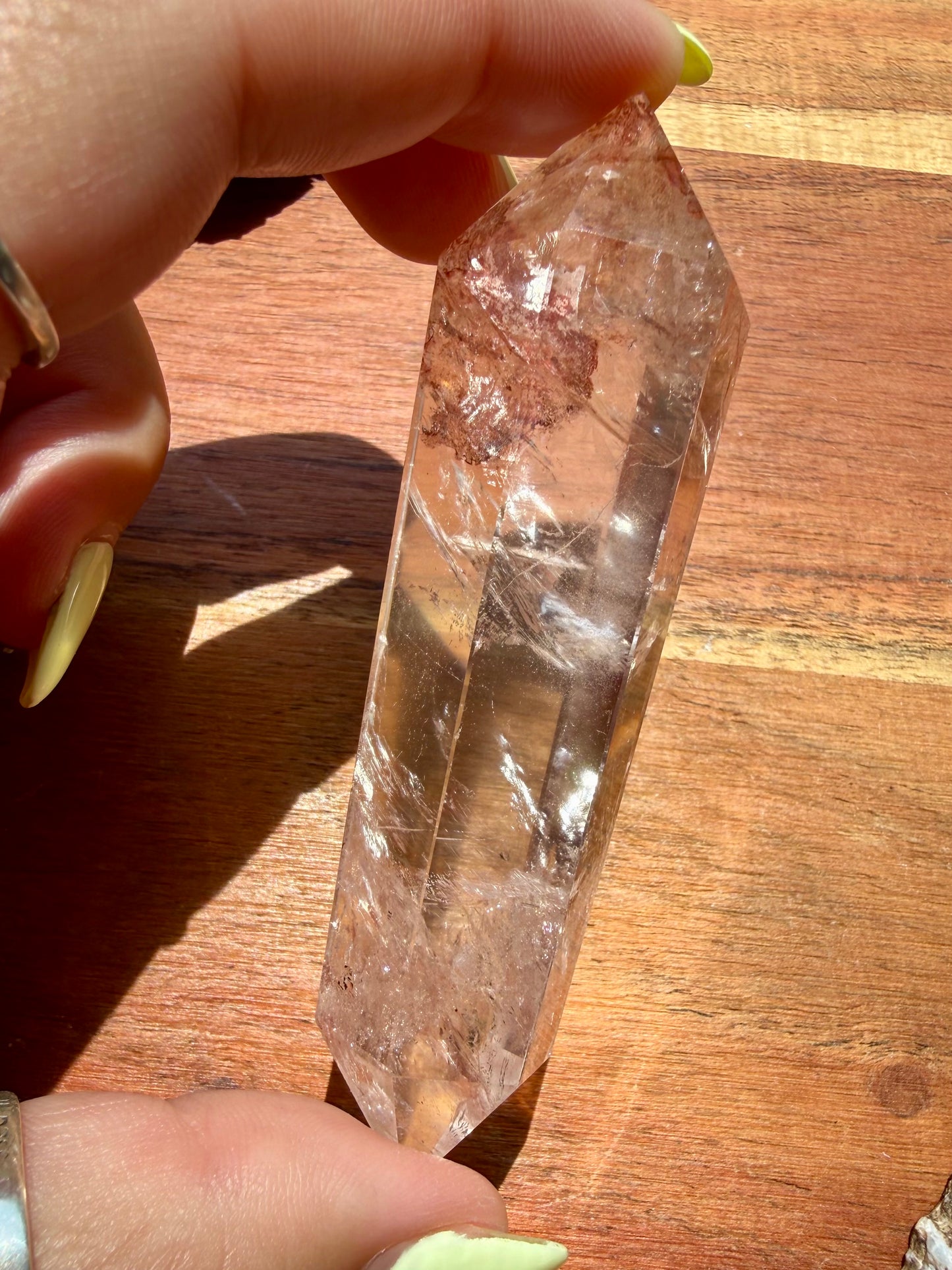 HIGH QUALITY PINK FIRE QUARTZ DT POINT