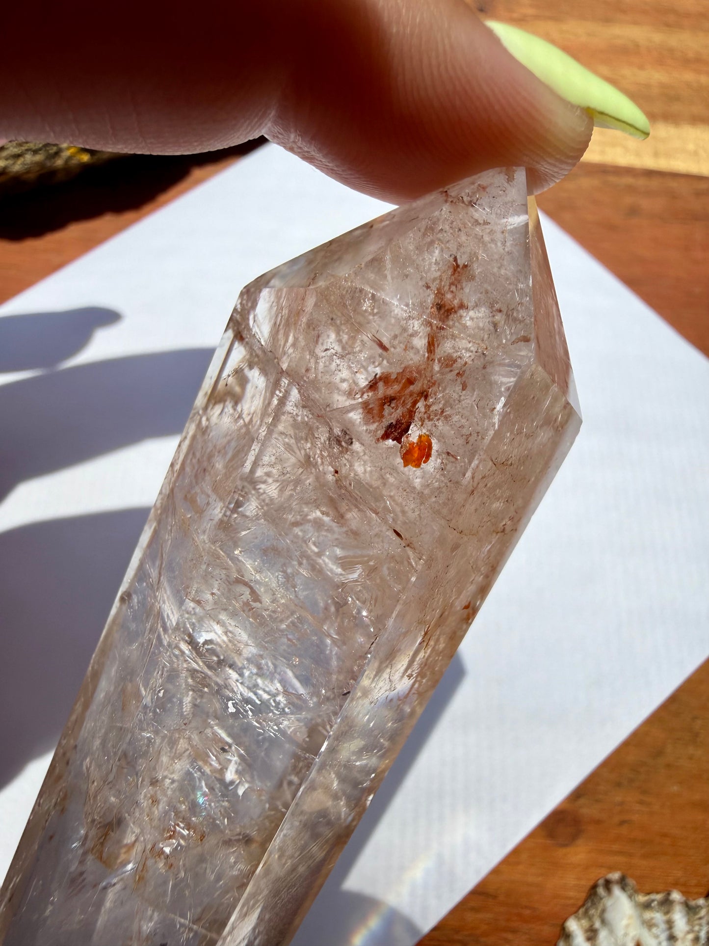 HIGH QUALITY PINK FIRE QUARTZ DT POINT