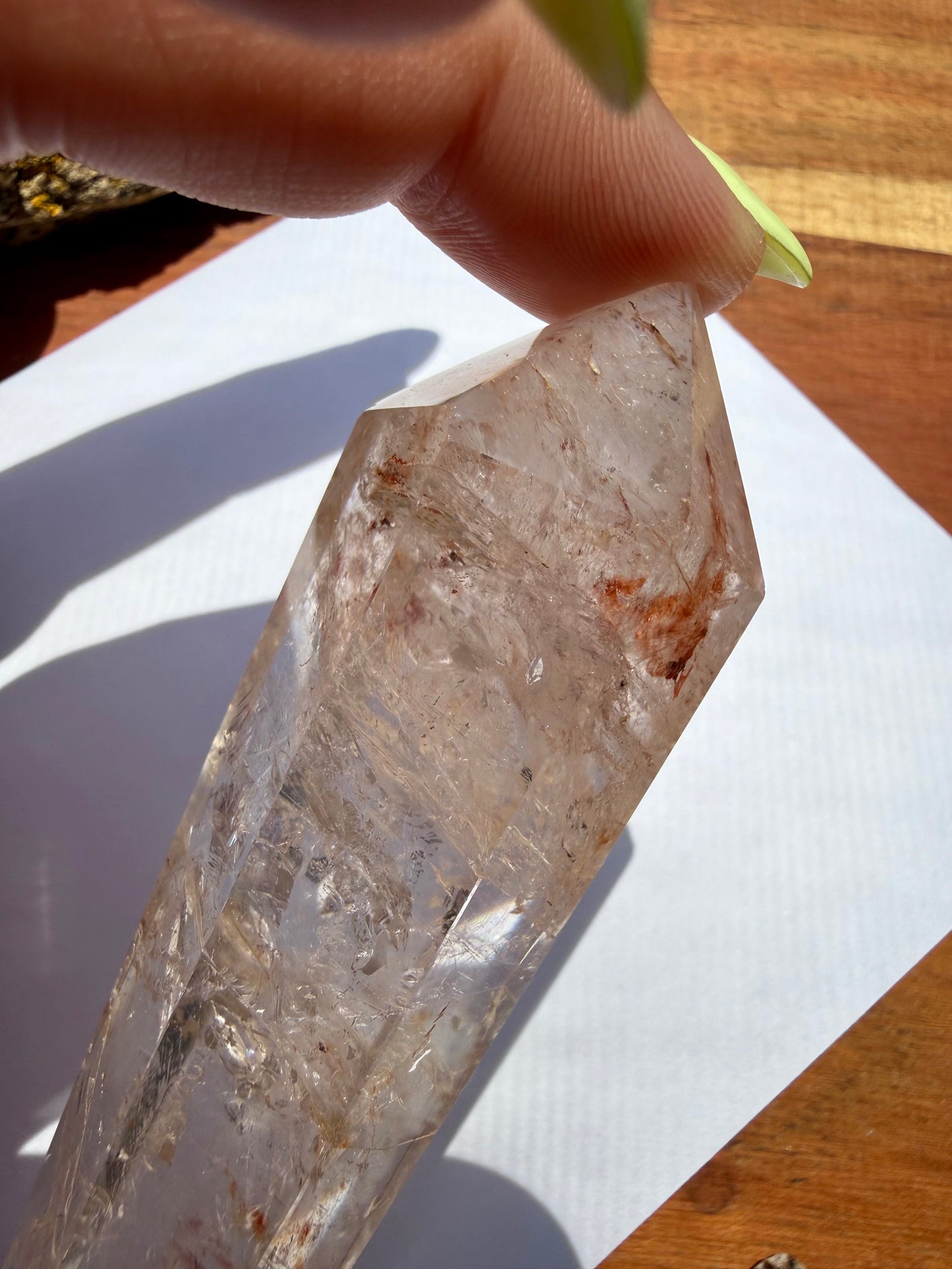 HIGH QUALITY PINK FIRE QUARTZ DT POINT