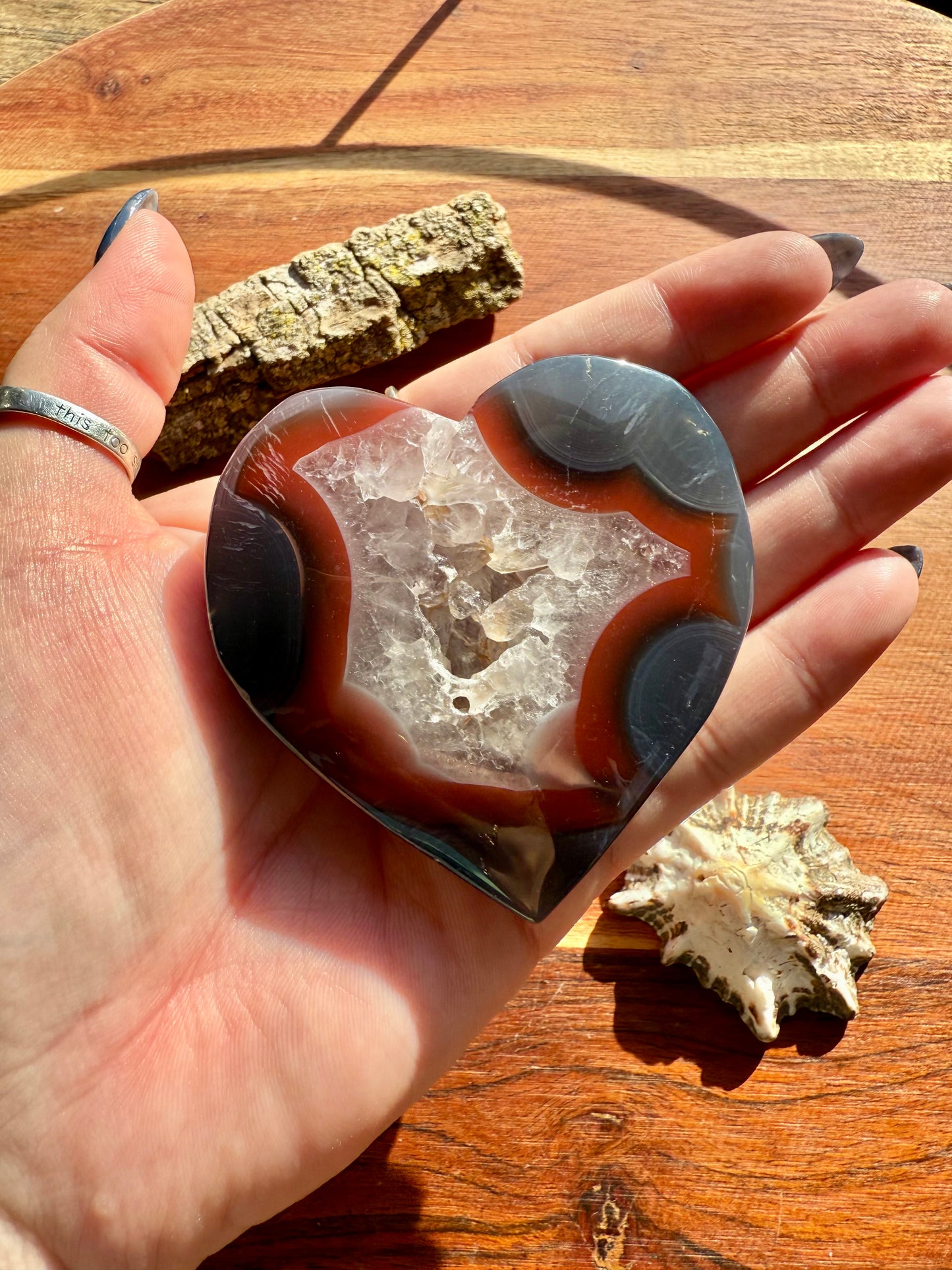SWAZI AGATE HEART