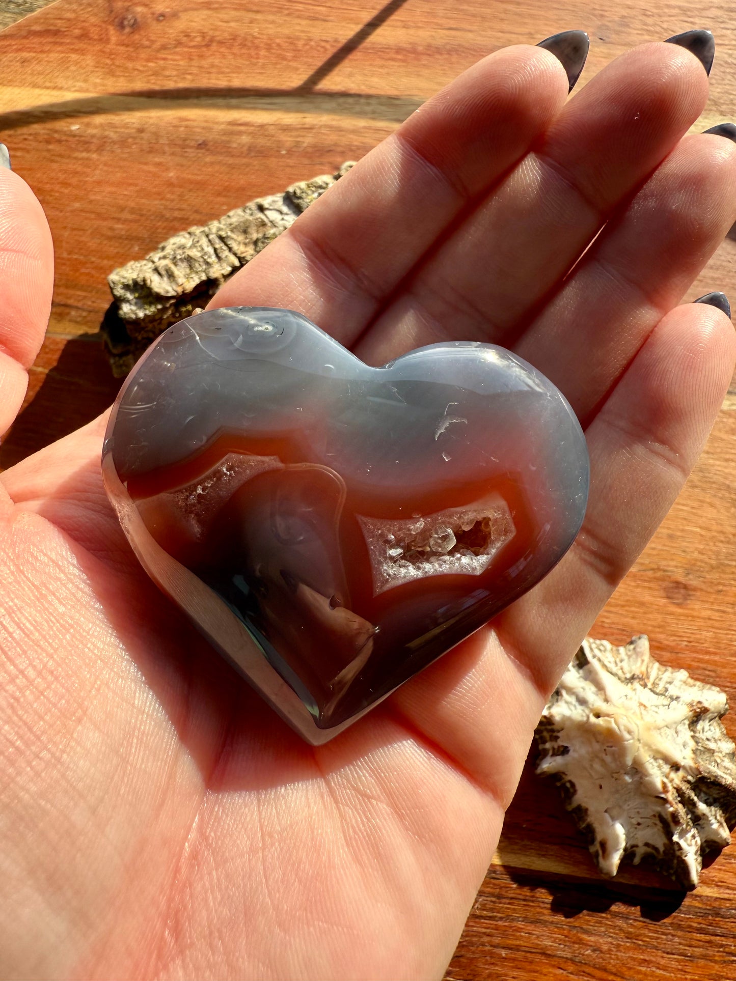 SWAZI AGATE HEART
