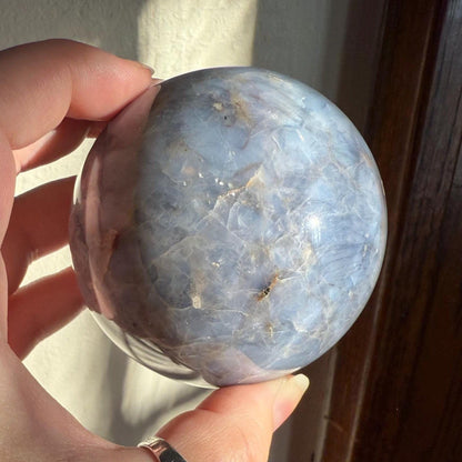 Natural Blue Opal Sphere | Blue Opal Sphere | Opal Sphere | Crystal Sphere | Crystal Carving | Altar Decor | Blue Crystal | Home Decor