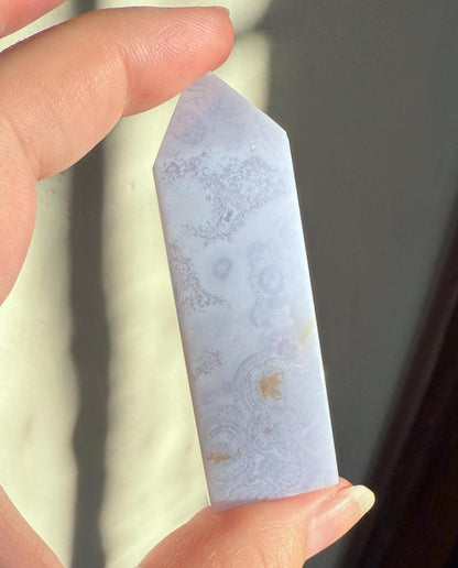 Blue Lace Agate Tower | Blue Lace Agate | Blue Tower | Crystal Tower | Blue Crystal | Altar Decor | Home Decor | Crystal Carving