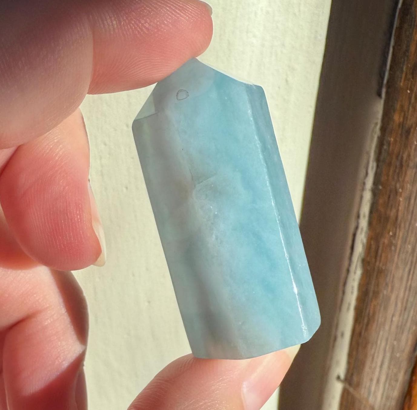 Small Aquamarine Tower | Aquamarine Tower | Blue Crystal | Crystal Carving | Crystal Point | Crystal Grid Crystals | Small Crystals