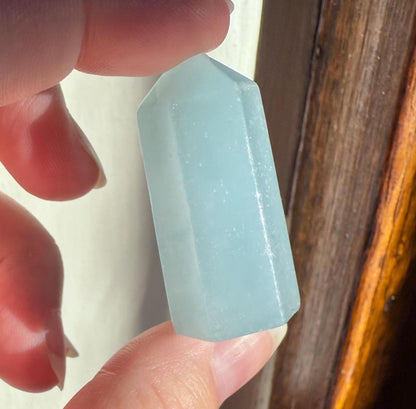 Small Aquamarine Tower | Aquamarine Tower | Blue Crystal | Crystal Carving | Crystal Point | Crystal Grid Crystals | Small Crystals