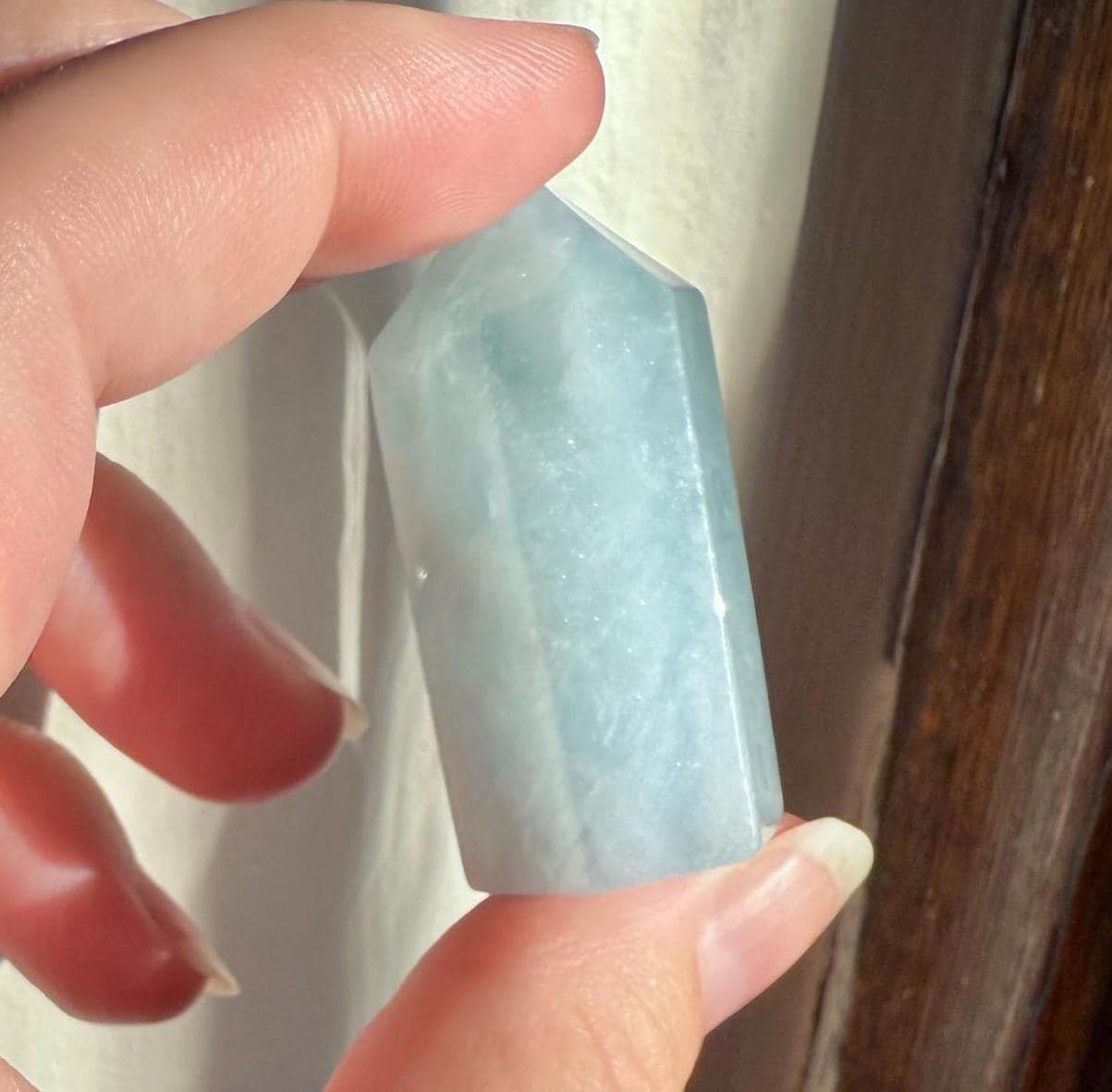 Small Aquamarine Tower | Aquamarine Tower | Blue Crystal | Crystal Carving | Crystal Point | Crystal Grid Crystals | Small Crystals