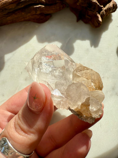 Rare Himalayan Quartz Cluster | Clear Himalayan Quartz with Gold Rutile | Samadhi Quartz | High Quality Himalayan Quartz | Rare Crystal