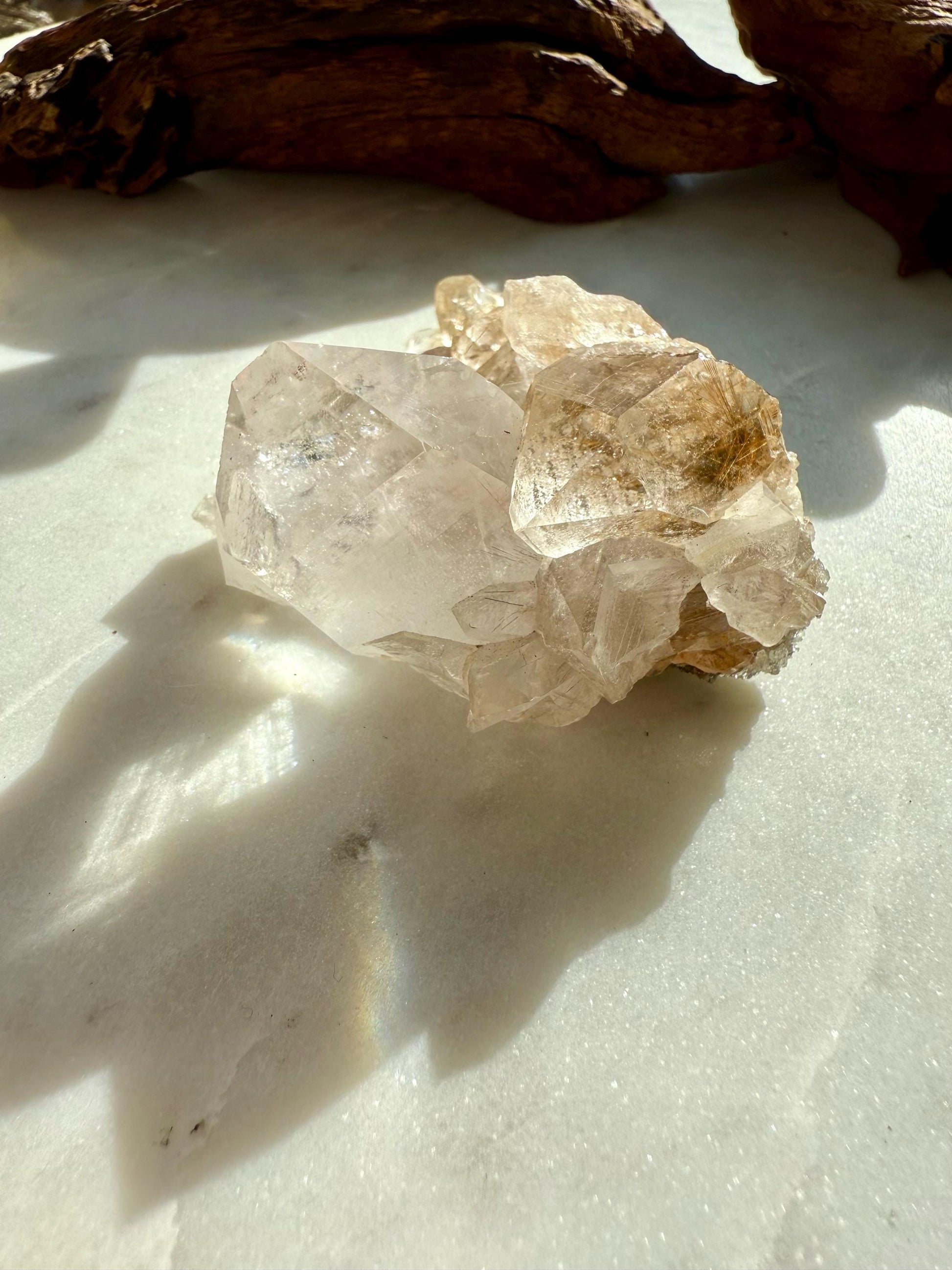 Rare Himalayan Quartz Cluster | Clear Himalayan Quartz with Gold Rutile | Samadhi Quartz | High Quality Himalayan Quartz | Rare Crystal