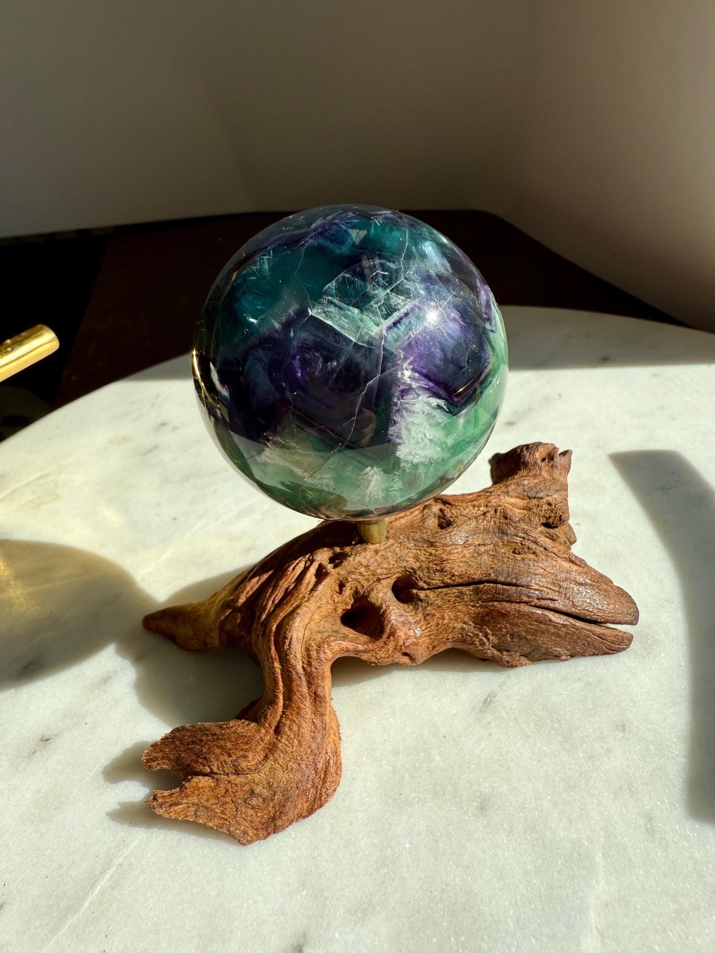 Feather Fluorite Sphere (40mm) || Fluorite Sphere || Crystal Sphere