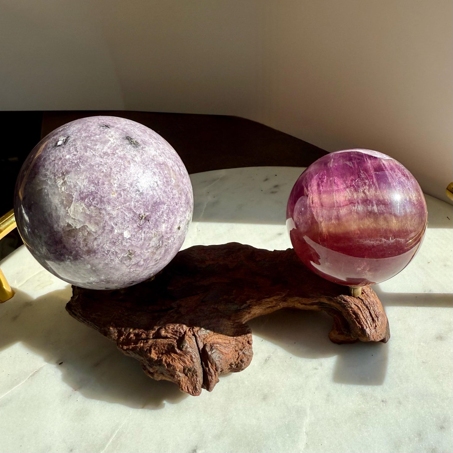 Driftwood Sphere Stand || Natural Wood Sphere Stand || Crystal Sphere Stand || Crystal Stand || Crystal Holder || Sphere Holder