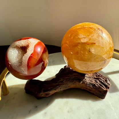 Driftwood Sphere Stand || Natural Wood Sphere Stand || Crystal Sphere Stand || Crystal Stand || Crystal Holder || Sphere Holder