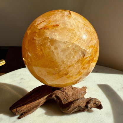 Driftwood Sphere Stand || Natural Wood Sphere Stand || Crystal Sphere Stand || Crystal Stand || Crystal Holder || Sphere Holder