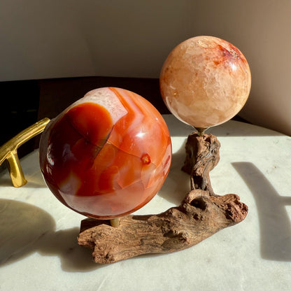 Driftwood Sphere Stand || Natural Wood Sphere Stand || Crystal Sphere Stand || Crystal Stand || Crystal Holder || Sphere Holder