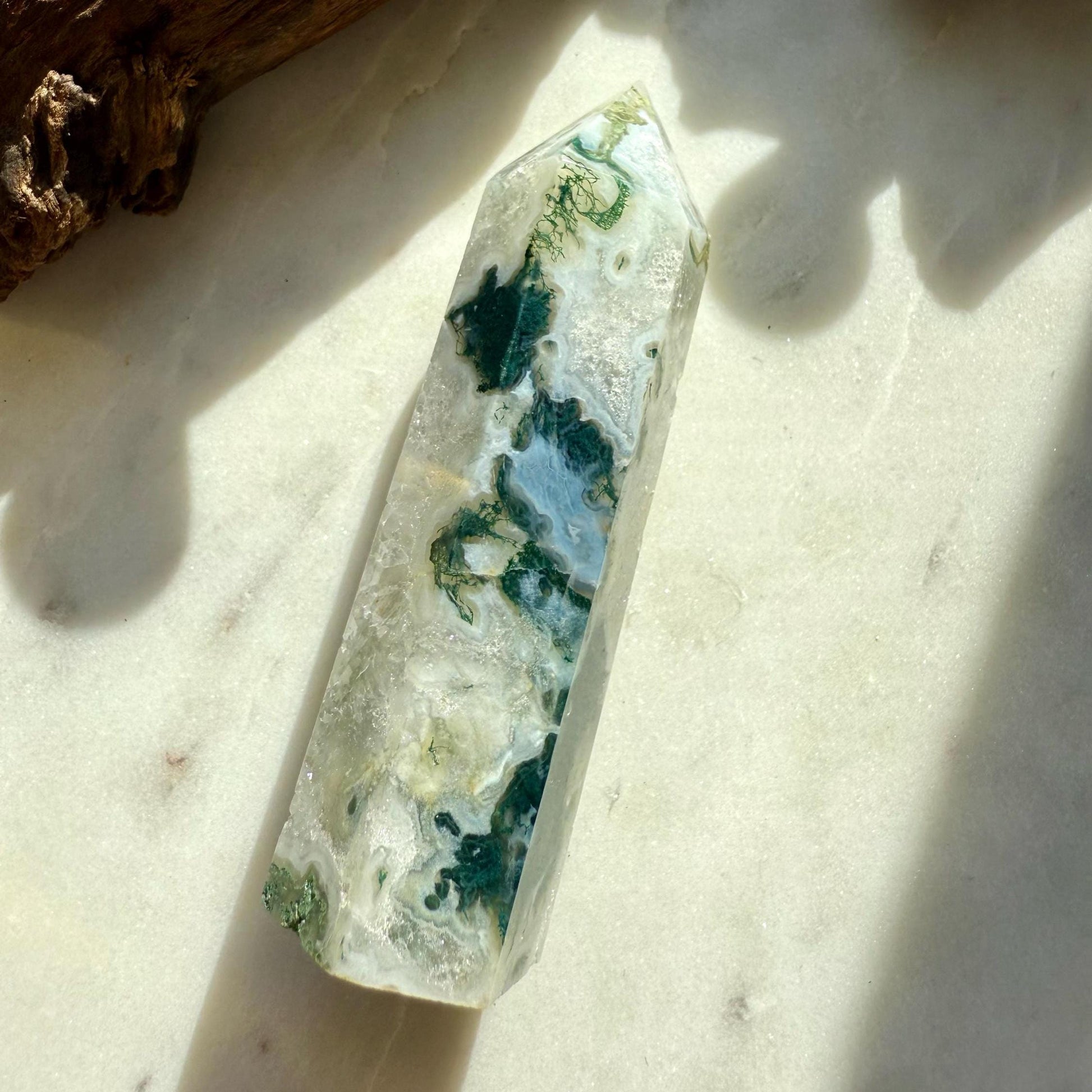 Moss Agate Tower || Moss Agate || Crystal Tower || Altar Decor || Home Decor || Crystal Agate Tower || Carved Gemstone || Crystal Carving