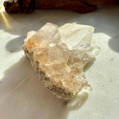 Rare Himalayan Quartz Cluster | Clear Himalayan Quartz with Gold Rutile | Samadhi Quartz | High Quality Himalayan Quartz | Rare Crystal