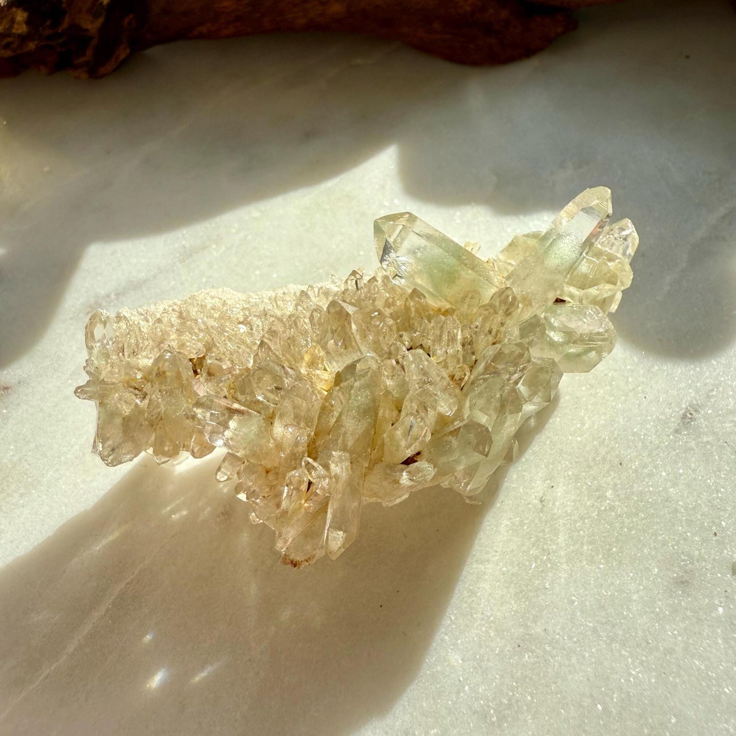 Rare Green Himalayan Quartz Cluster | Green Chlorite Himalayan Quartz | Samadhi Quartz | High Quality Himalayan Quartz | Rare Crystal