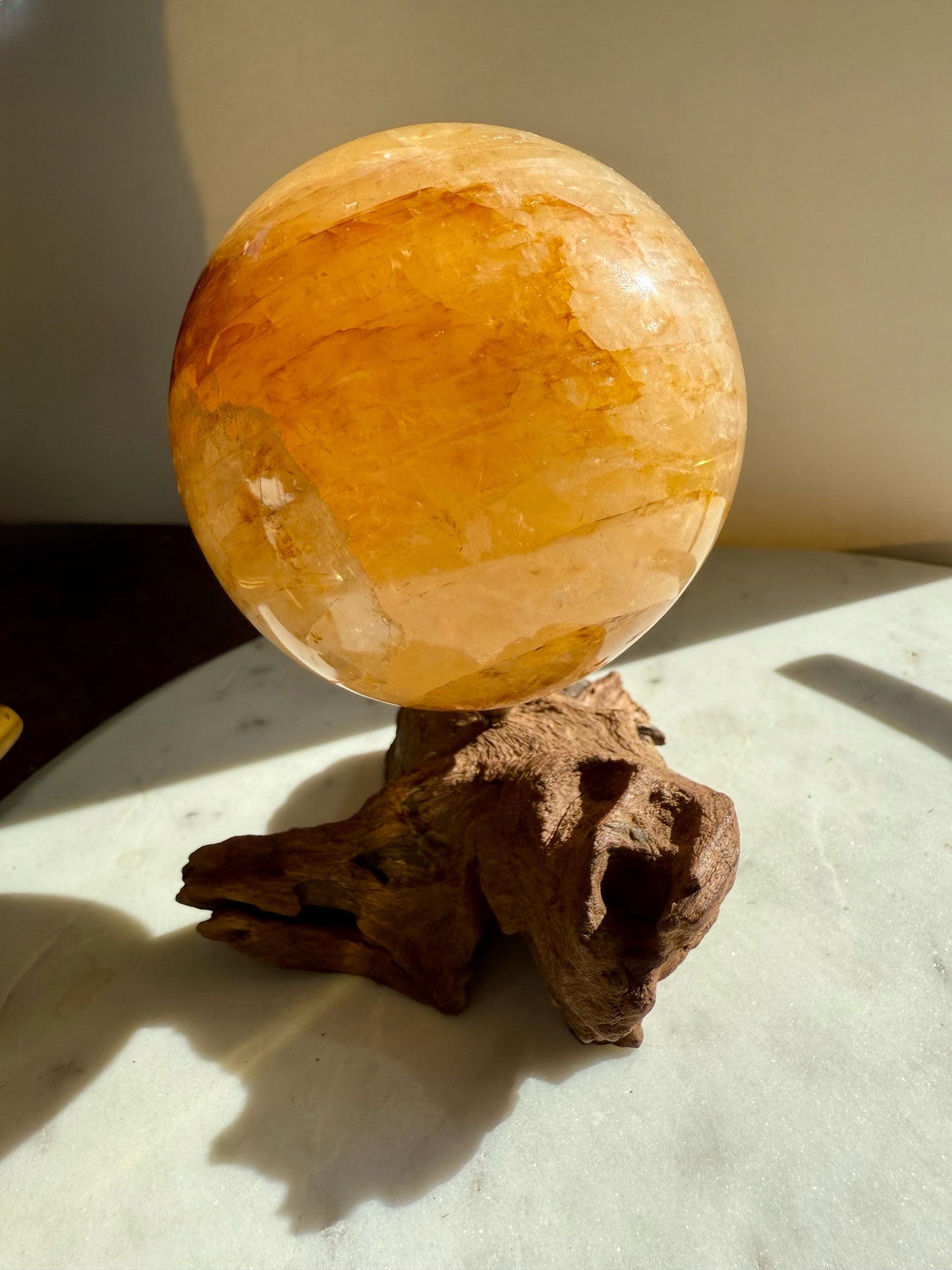 Golden Healer Sphere (73mm) || Large Golden Healer Sphere || Crystal Sphere