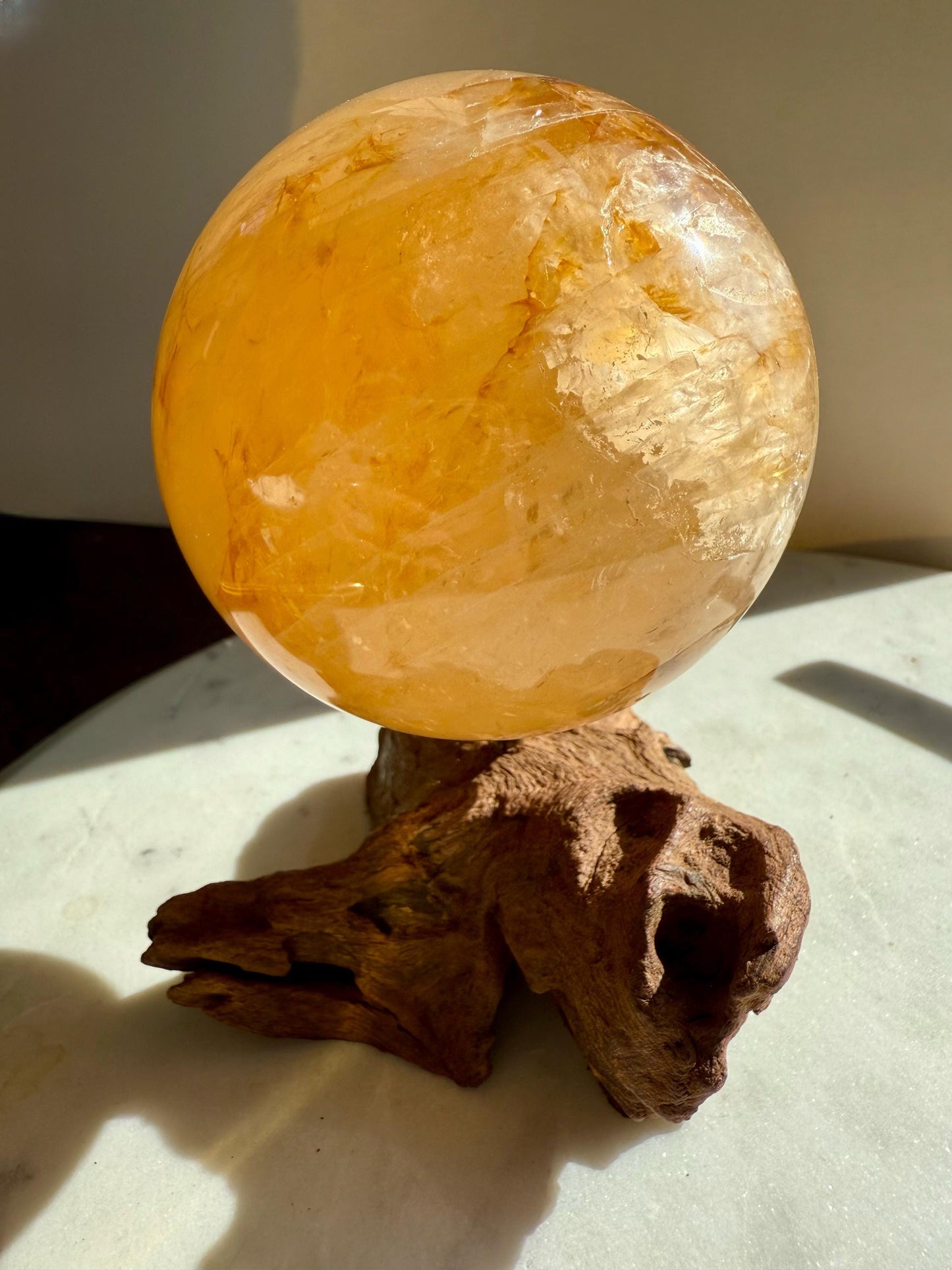 Golden Healer Sphere (73mm) || Large Golden Healer Sphere || Crystal Sphere