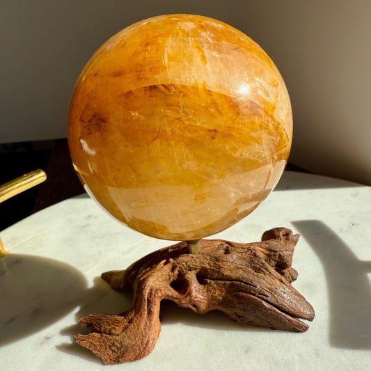 Golden Healer Sphere (74mm) || Large Golden Healer Sphere || Crystal Sphere