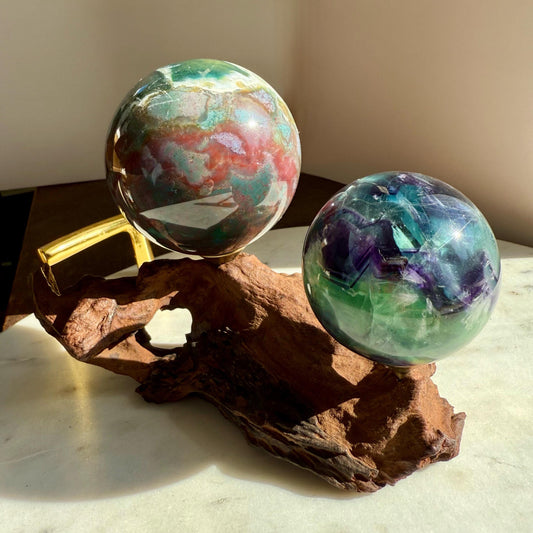 Driftwood Sphere Stand || Natural Wood Sphere Stand || Crystal Sphere Stand || Crystal Stand || Crystal Holder || Sphere Holder