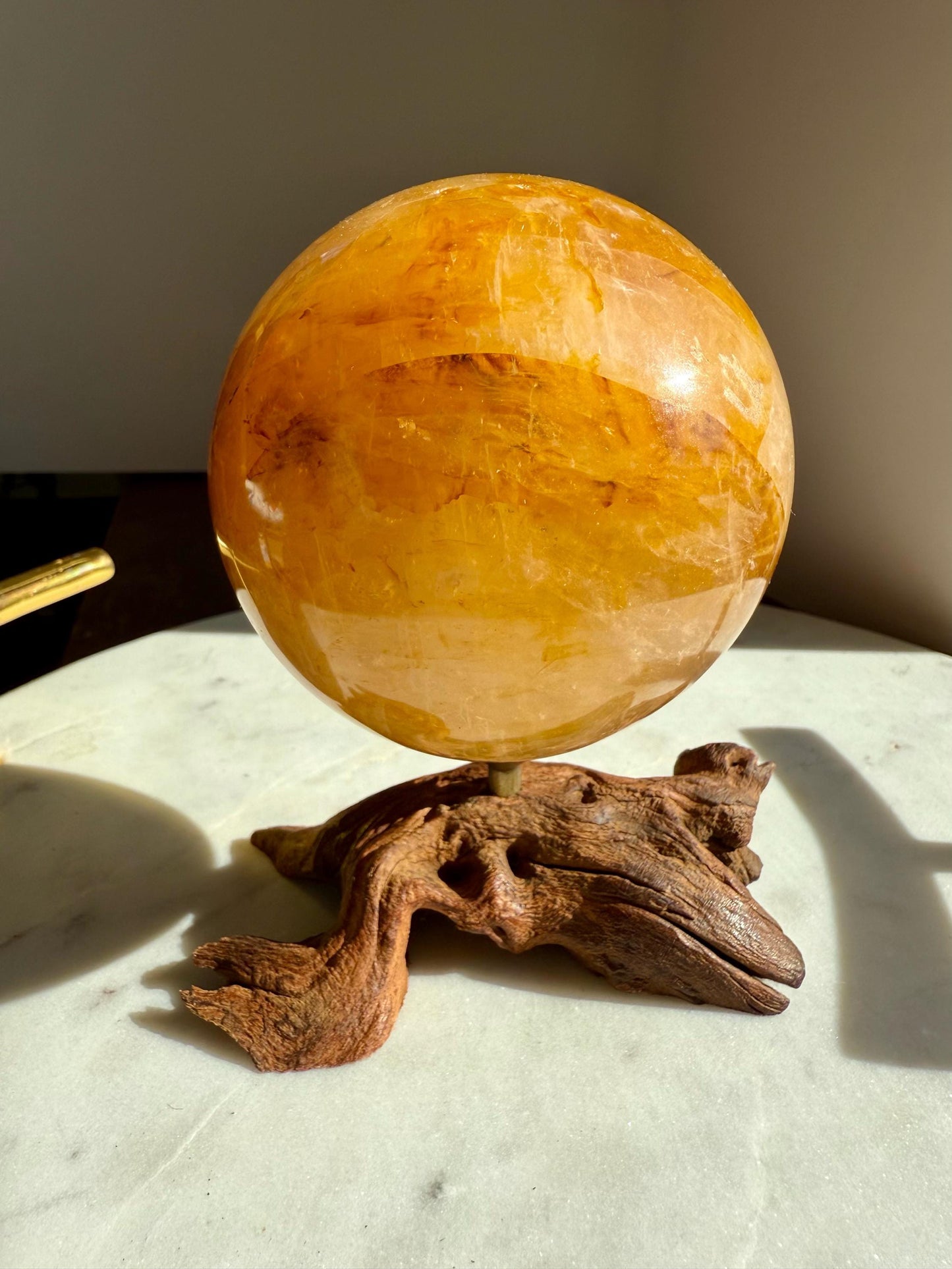 Driftwood Sphere Stand || Natural Wood Sphere Stand || Crystal Sphere Stand || Crystal Stand || Crystal Holder || Sphere Holder