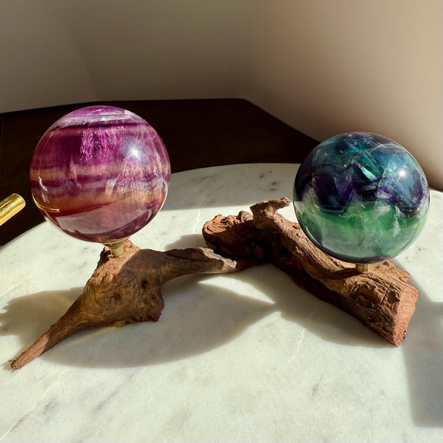 Driftwood Sphere Stand || Natural Wood Sphere Stand || Crystal Sphere Stand || Crystal Stand || Crystal Holder || Sphere Holder