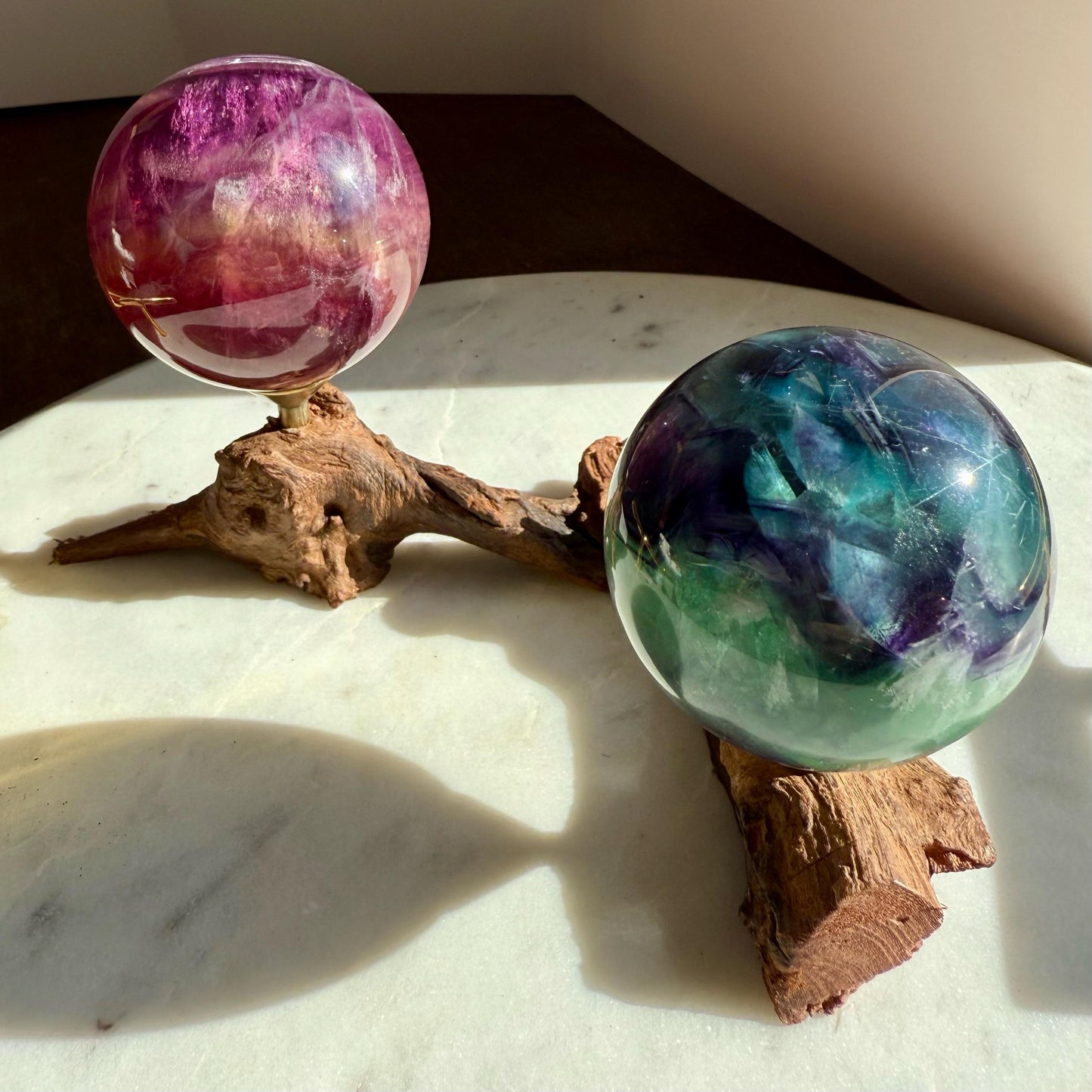 Driftwood Sphere Stand || Natural Wood Sphere Stand || Crystal Sphere Stand || Crystal Stand || Crystal Holder || Sphere Holder