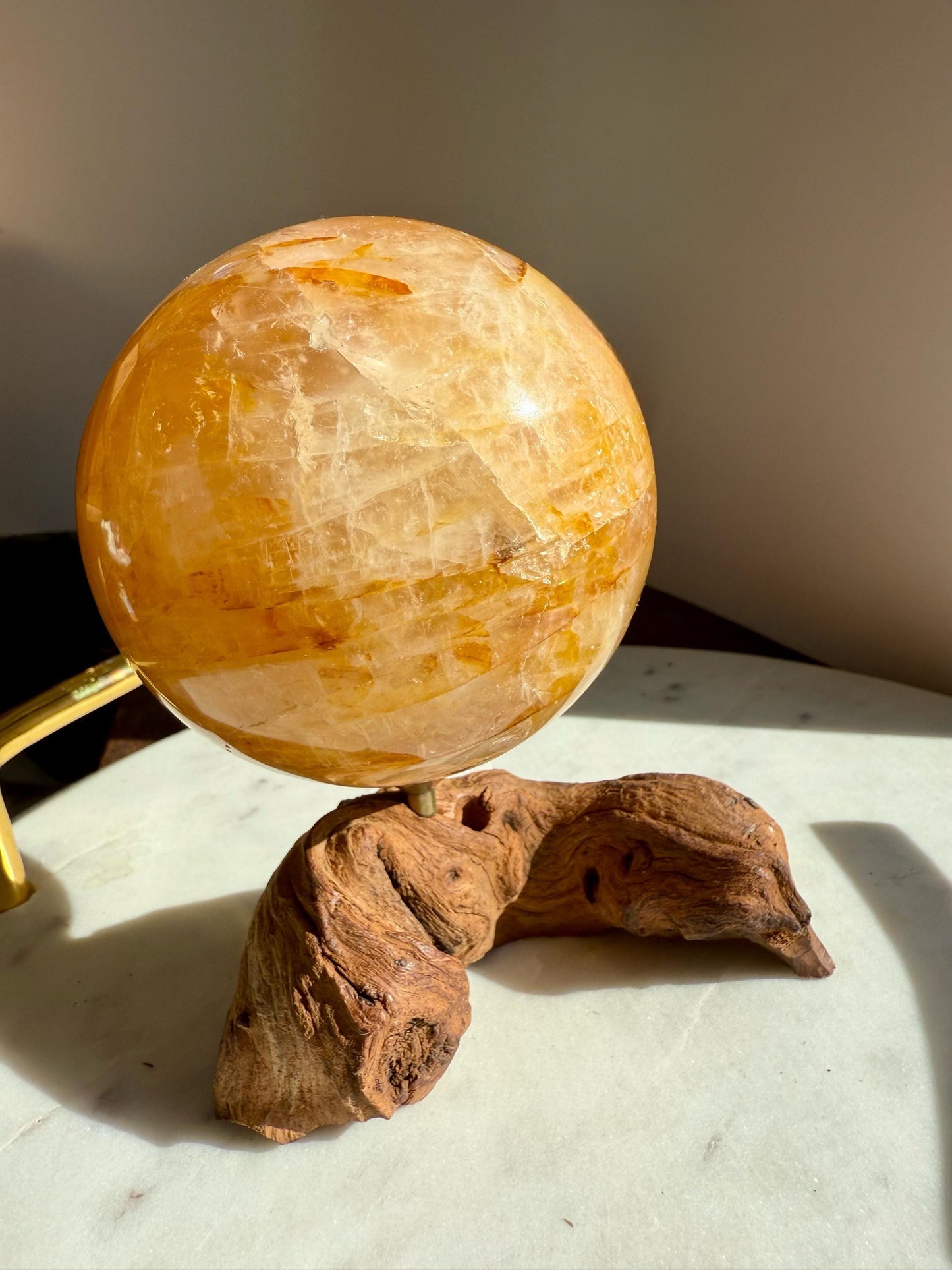 Driftwood Sphere Stand || Natural Wood Sphere Stand || Crystal Sphere Stand || Crystal Stand || Crystal Holder || Sphere Holder