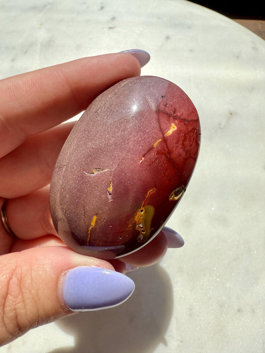 Mookaite Palm Stone || Mookaite Crystal Palm Stone || Gift for Crystal Lover || Grounding Crystal || Confidence Crystal || Crystal Gift