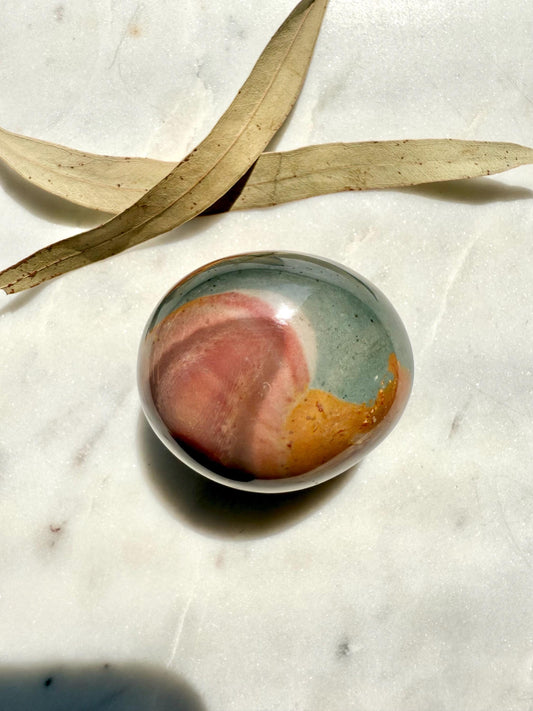 Polychrome Jasper Palm Stone || Polychrome Jasper Crystal Palm Stone || Gift for Crystal Lover || Desert Jasper Palm Stone || Crystal Gift