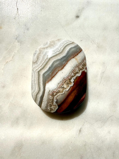 Crazy Lace Agate Palm Stone | Mexican Crazy Lace Agate | Gift for Crystal Lover | Happiness Crystal | Grounding Crystal | Crystal Gift