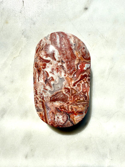 Crazy Lace Agate Palm Stone | Mexican Crazy Lace Agate | Gift for Crystal Lover | Happiness Crystal | Grounding Crystal | Crystal Gift