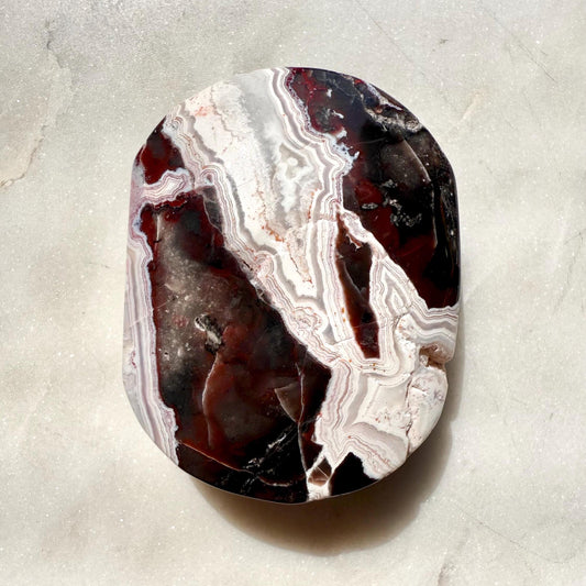Crazy Lace Agate Palm Stone | Mexican Crazy Lace Agate | Gift for Crystal Lover | Happiness Crystal | Grounding Crystal | Crystal Gift
