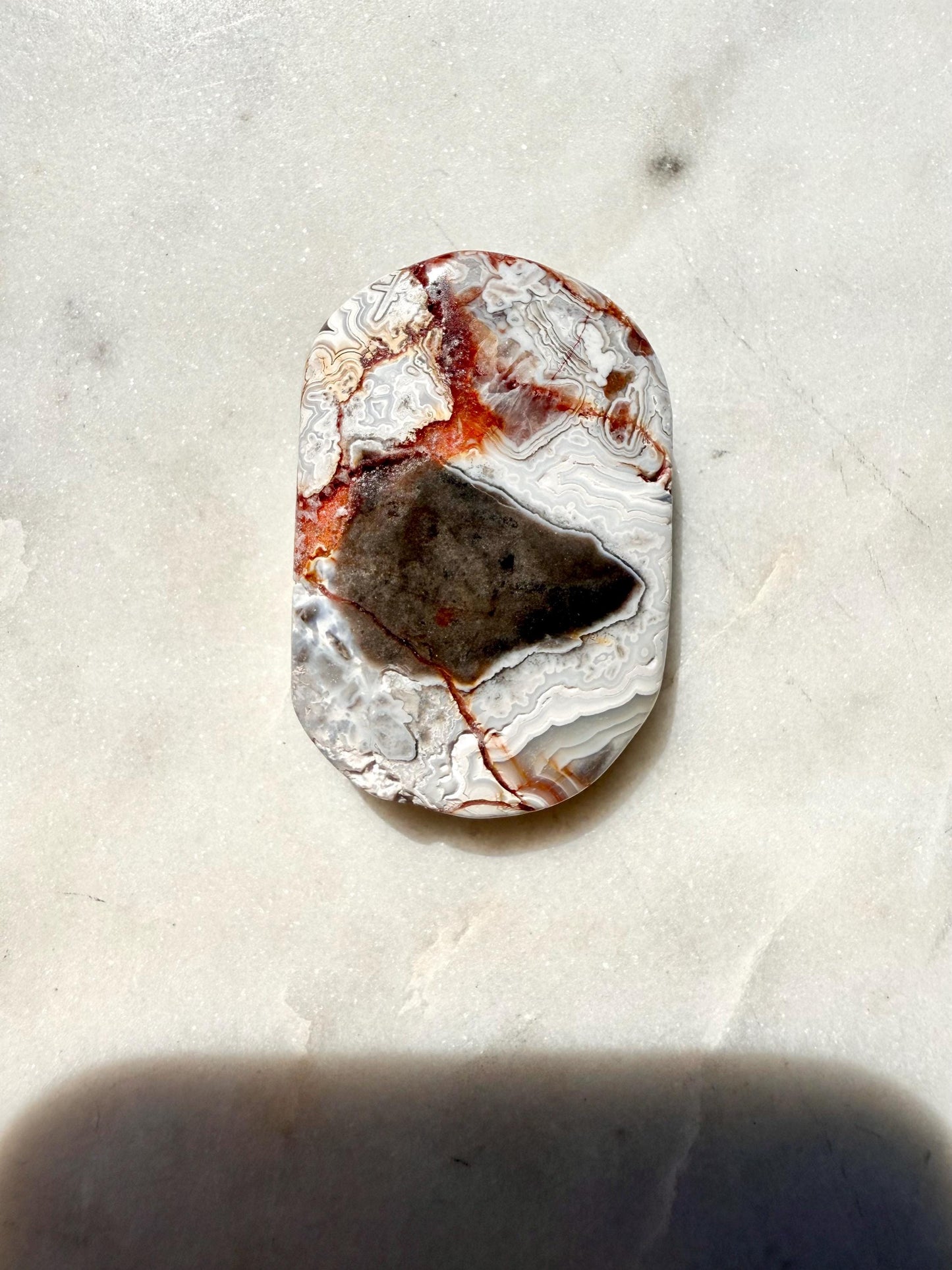 Crazy Lace Agate Mini Palm Stone | Mexican Crazy Lace Agate | Gift for Crystal Lover | Happiness Crystal | Grounding Crystal | Crystal Gift