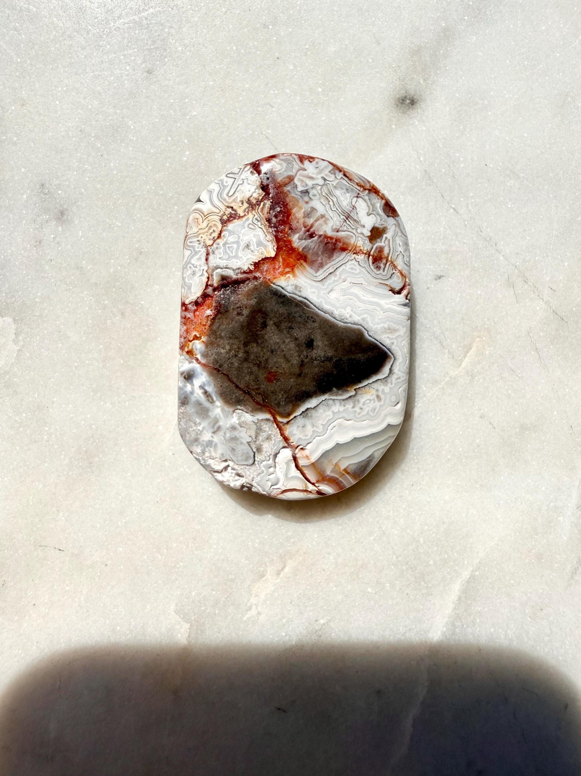 Crazy Lace Agate Mini Palm Stone | Mexican Crazy Lace Agate | Gift for Crystal Lover | Happiness Crystal | Grounding Crystal | Crystal Gift