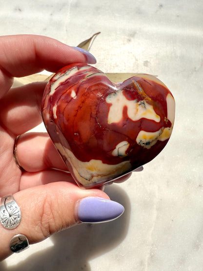 Mookaite Heart || Mookaite Crystal Heart || Gift for Crystal Lover || Grounding Crystal || Confidence Crystal || Crystal Gift