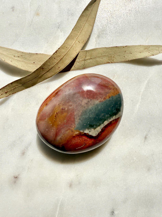 Polychrome Jasper Palm Stone || Polychrome Jasper Crystal Palm Stone || Gift for Crystal Lover || Desert Jasper Palm Stone || Crystal Gift